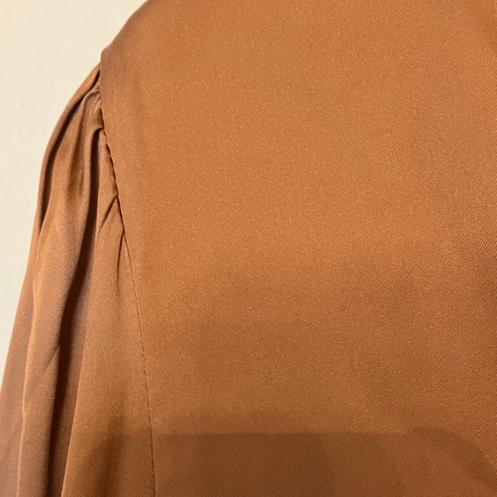 Sincerely Jules Copper V-Neck Blouse - Picture 4 of 9